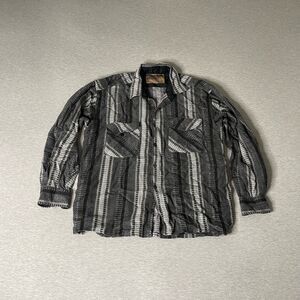 Rugged Point Authentic Men's Plaid Print Loose Fit Flannel Button-Down Shirt